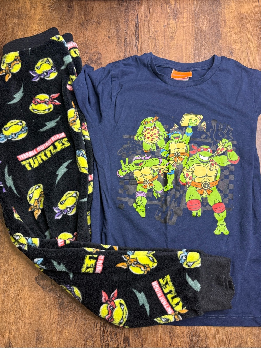 Teenage Mutant Ninja Turtles Kids Navy and Black Pajama Set Medium (10/12)